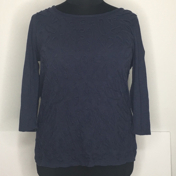 Lucky Brand Blue Shirt 3/4 Length Sleeves Size 1X - Picture 2 of 7